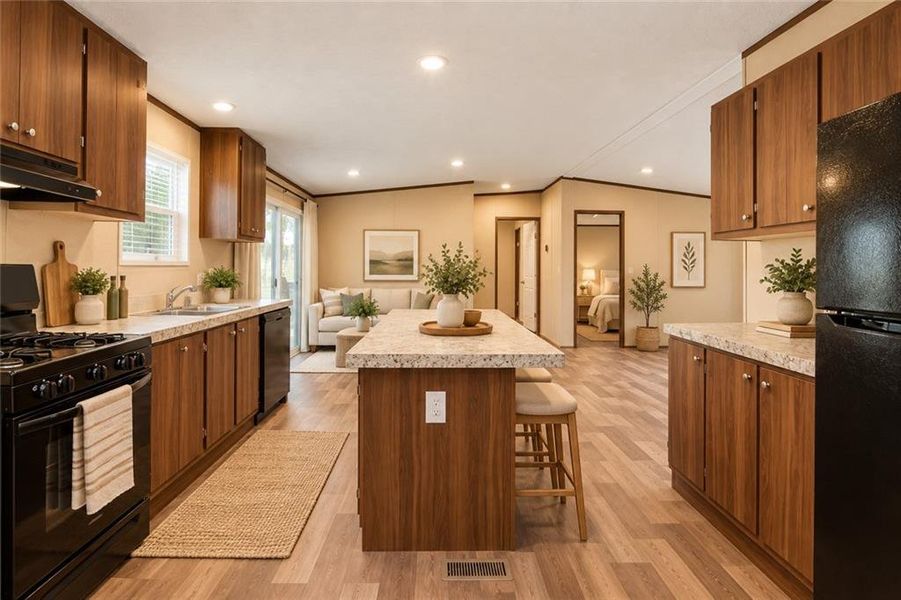 Furnished interior view inside a new home in , Ellijay (Image 15).