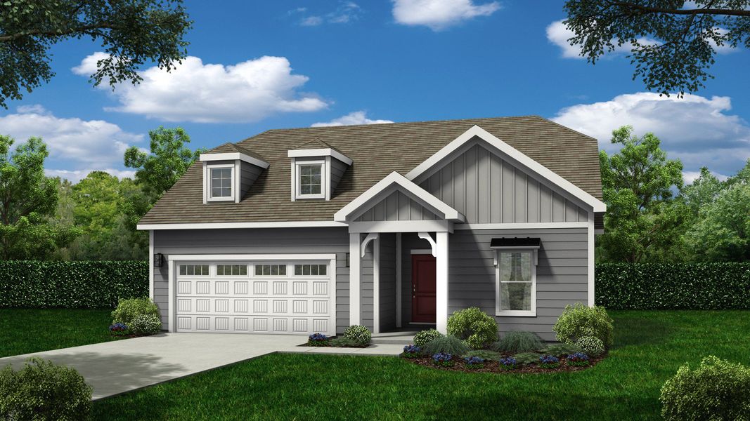 Representative exterior photo of a completed home built from the Portico by Epcon Communities in The Fairways, Eden, NC (Image 22). Representative exterior photo of a completed home built from the Portico by Epcon Communities in The Fairways, Eden, NC (Image 22).
