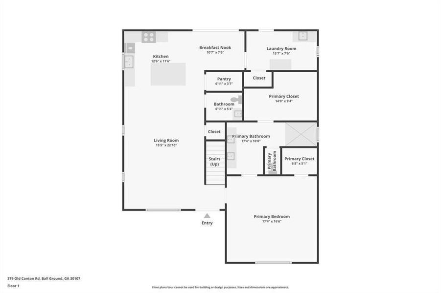 2D floor plan layout of this home in , Ball Ground, GA (Image 5).