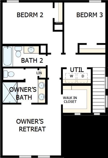 2D floor plan layout of this home in Easton Park - Nelson Village - Jewel Series, Austin, TX (Image 3). 2D floor plan layout of this home in Easton Park - Nelson Village - Jewel Series, Austin, TX (Image 3).