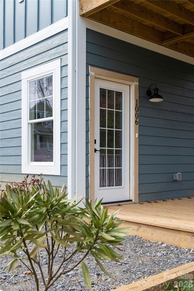 Exterior details and patio area of a home in , Black Mountain (Image 23).