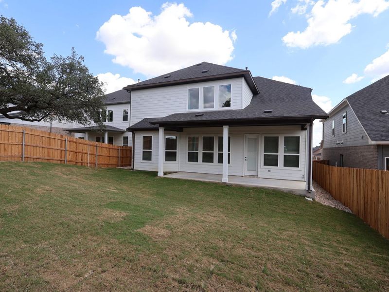 Exterior details and patio area of a home in Edgewood, Leander (Image 20).