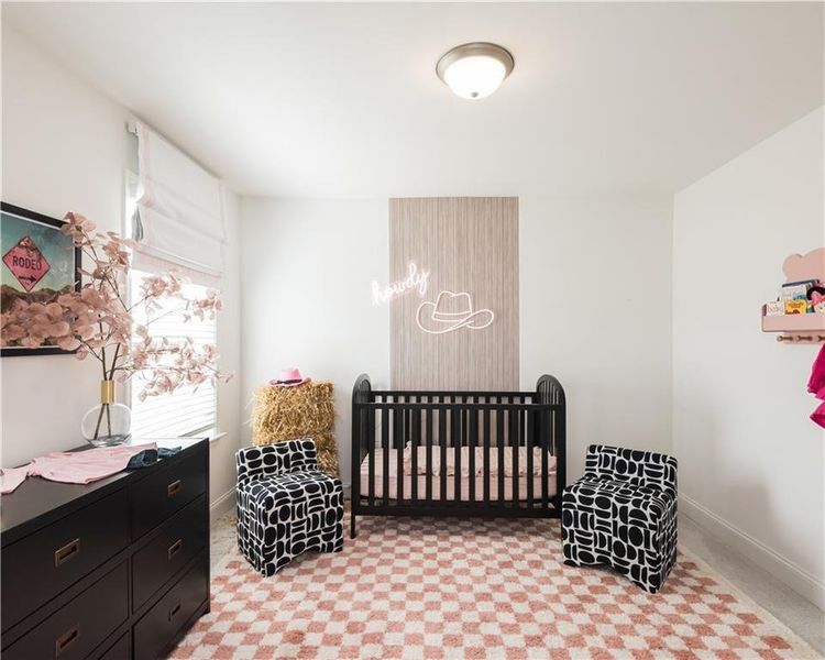 Furnished interior view inside a new home in Clark Farms, Flowery Branch (Image 5). Furnished interior view inside a new home in Clark Farms, Flowery Branch (Image 5).