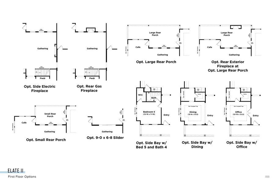 2D floor plan layout for the Elate II by DRB Homes in Northridge Park, Murfreesboro, TN (Image 3).