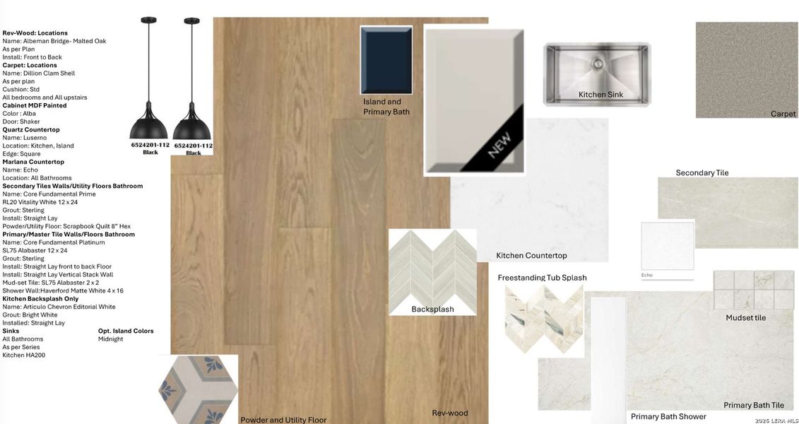 Sample of building materials used in homes in Buffalo Crossing, Cibolo (Image 6).