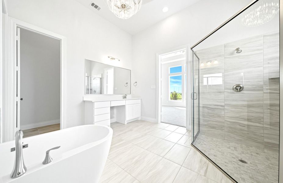 Furnished interior view inside a new home in Bridgeland 60′, Cypress (Image 8).