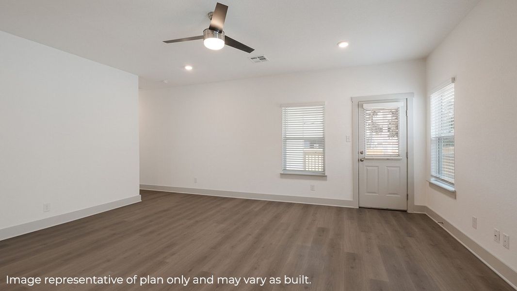 Representative unfurnished interior of a home built from the The Quincy by D.R. Horton in Steele Creek, Cibolo (Image 13).