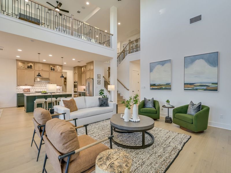Representative furnished interior of a home built from the Topaz II by Giddens Homes in Riverstone, Georgetown (Image 9).
