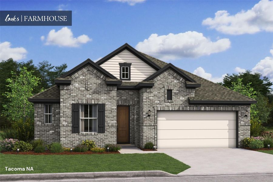 Charming Tacoma home design with elevation NA built by K. Hovnanian Homes in beautiful Harvest Pointe. (*Artist rendering used for illustration purposes only. Actual home will have 4 car tandem garage.)