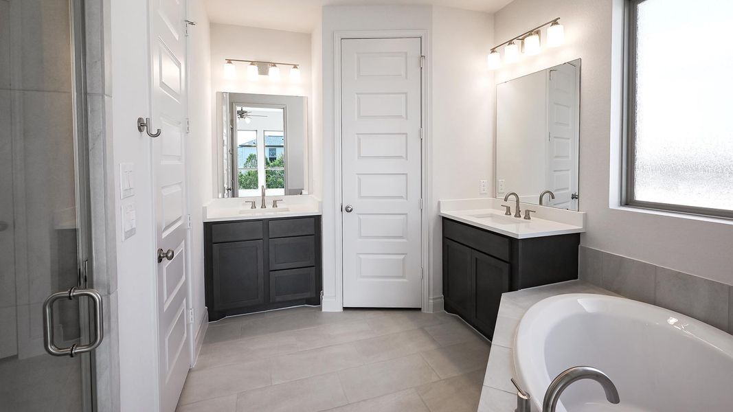 Furnished interior view inside a new home in La Cima 50', San Marcos (Image 13). Furnished interior view inside a new home in La Cima 50', San Marcos (Image 13).