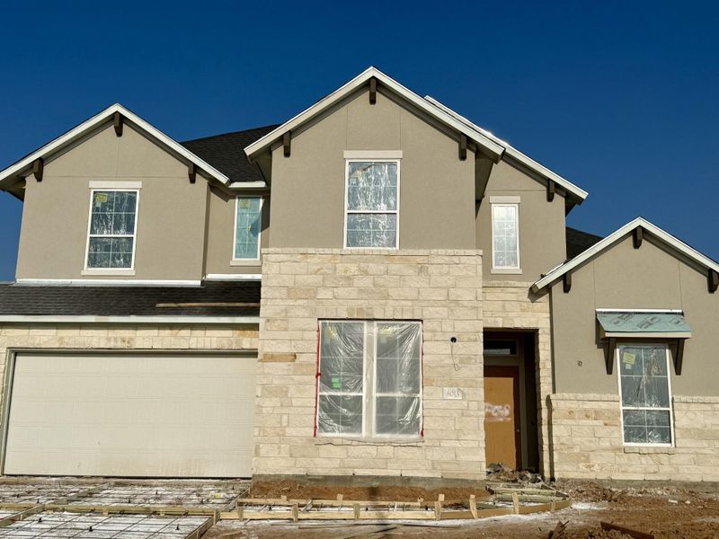 In-progress construction of a new home in , Fulshear, TX (Image 8).