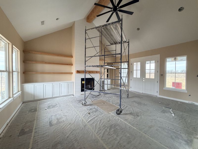 In-progress construction of a new home in Oak Water Ranch, Granbury, TX (Image 7).