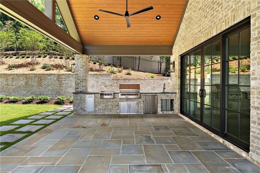 Exterior details and patio area of a home in , Atlanta (Image 28).