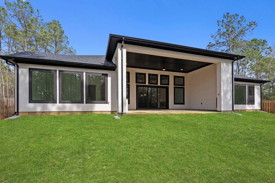 Plenty of back yard space even with a one story.