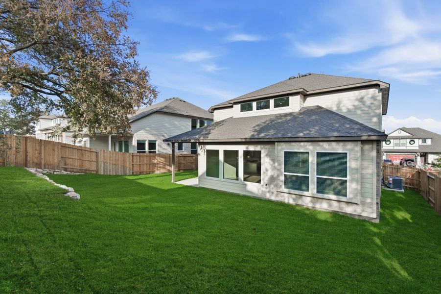 Exterior details and patio area of a home in Buffalo Crossing, Cibolo (Image 23). Exterior details and patio area of a home in Buffalo Crossing, Cibolo (Image 23).