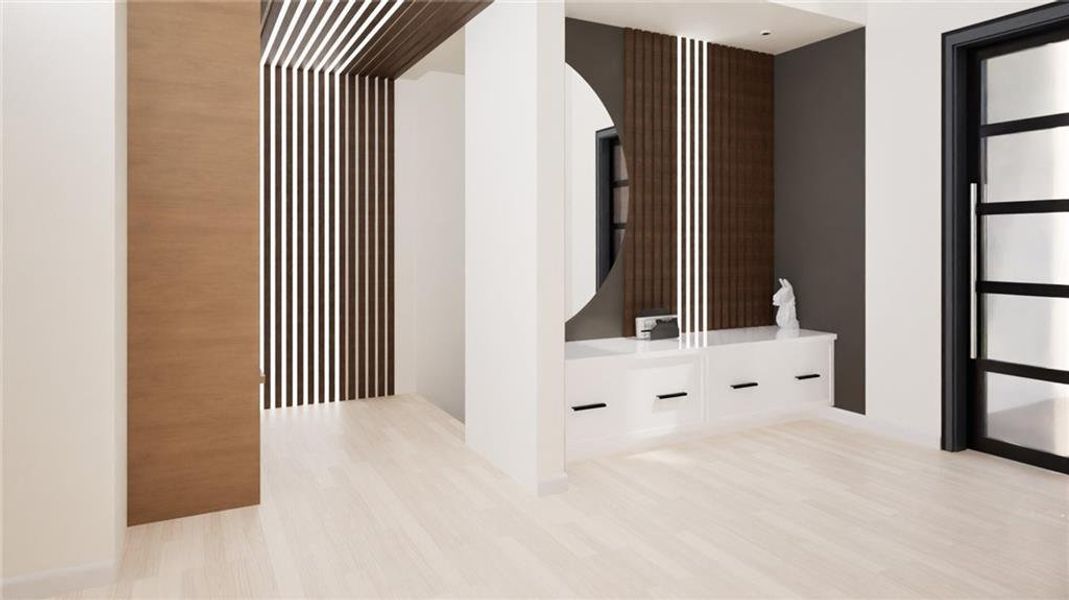 Furnished interior view inside a new home in , Atlanta (Image 11). Furnished interior view inside a new home in , Atlanta (Image 11).