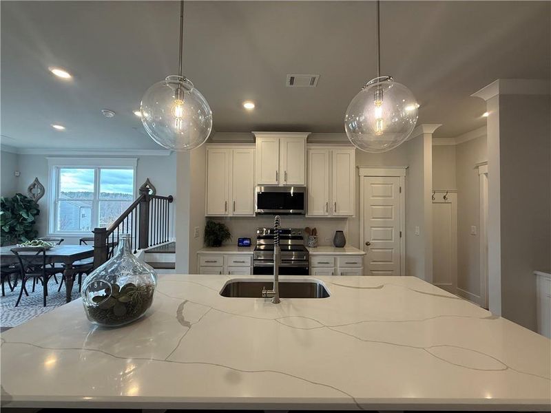 Furnished interior view inside a new home in The Towns at Auburn Station West, Auburn (Image 4).