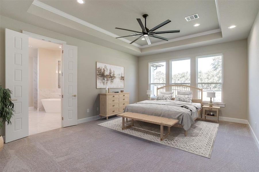 Furnished interior view inside a new home in Timberview Preserves, Weatherford (Image 7). Furnished interior view inside a new home in Timberview Preserves, Weatherford (Image 7).