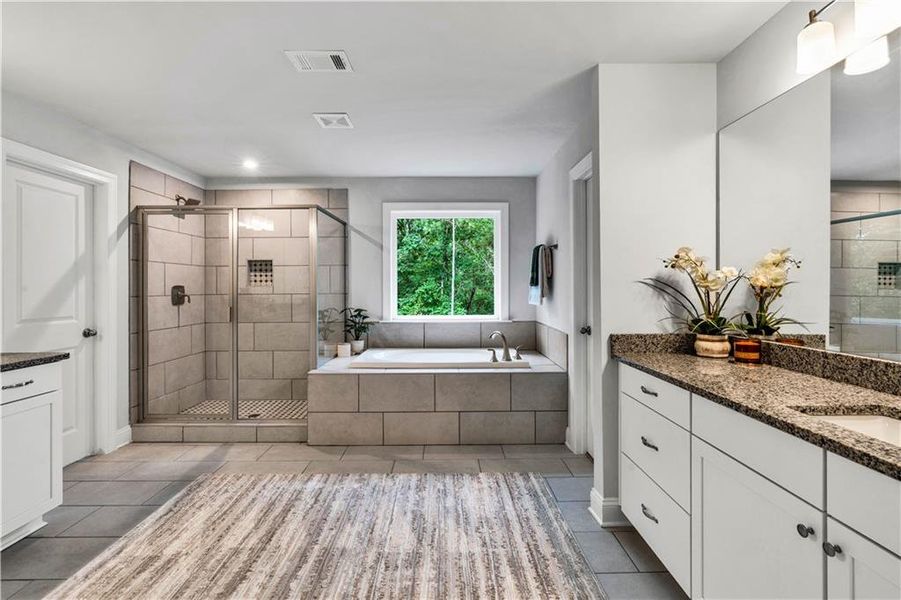 Furnished interior view inside a new home in The Estates at Hurricane Pointe, Douglasville (Image 14). Furnished interior view inside a new home in The Estates at Hurricane Pointe, Douglasville (Image 14).