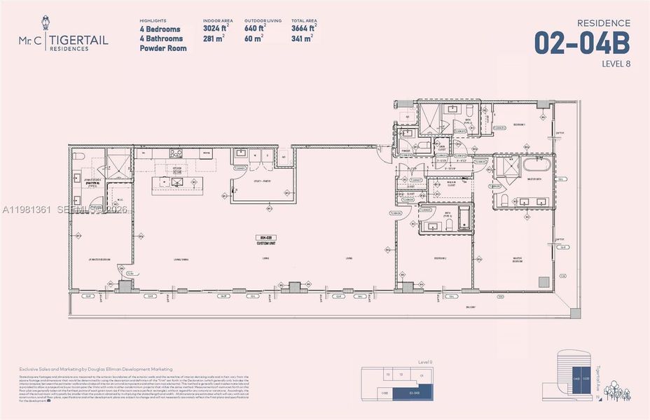 2D floor plan layout of this home in , Miami, FL (Image 5).