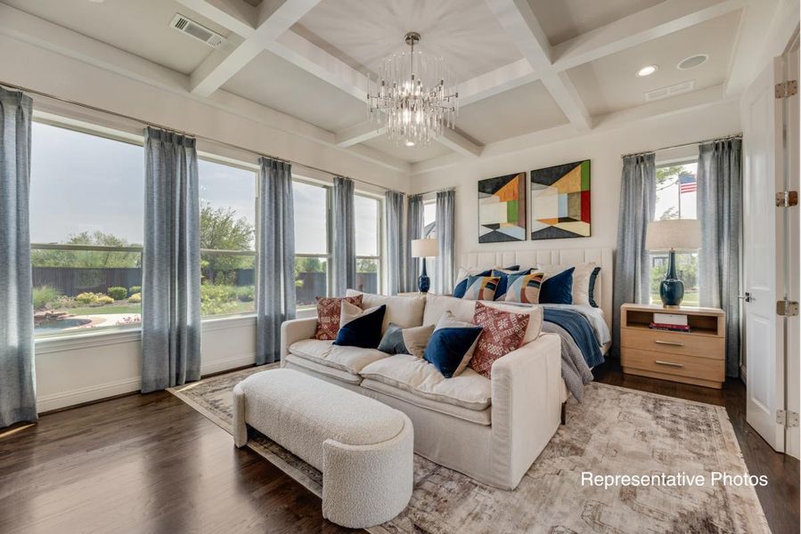 Furnished interior view inside a new home in Dominion of Pleasant Valley, Wylie (Image 7).