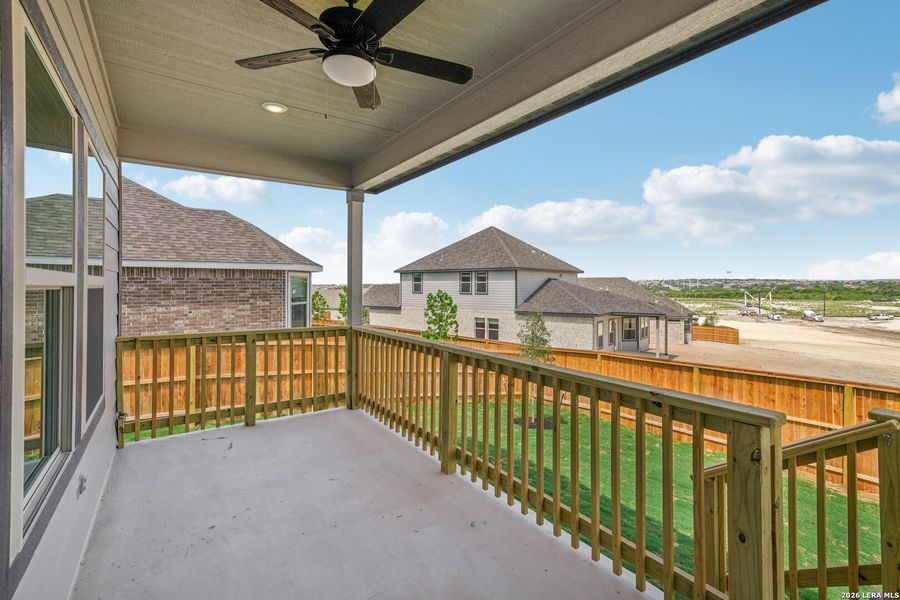 Exterior details and patio area of a home in Arcadia Ridge - Premier Series, San Antonio (Image 3).