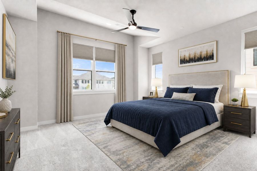 Furnished interior view inside a new home in Wildridge, Oak Point (Image 18).