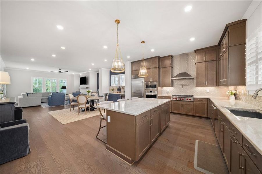 Furnished interior view inside a new home in Manning on the Square, Alpharetta (Image 32).