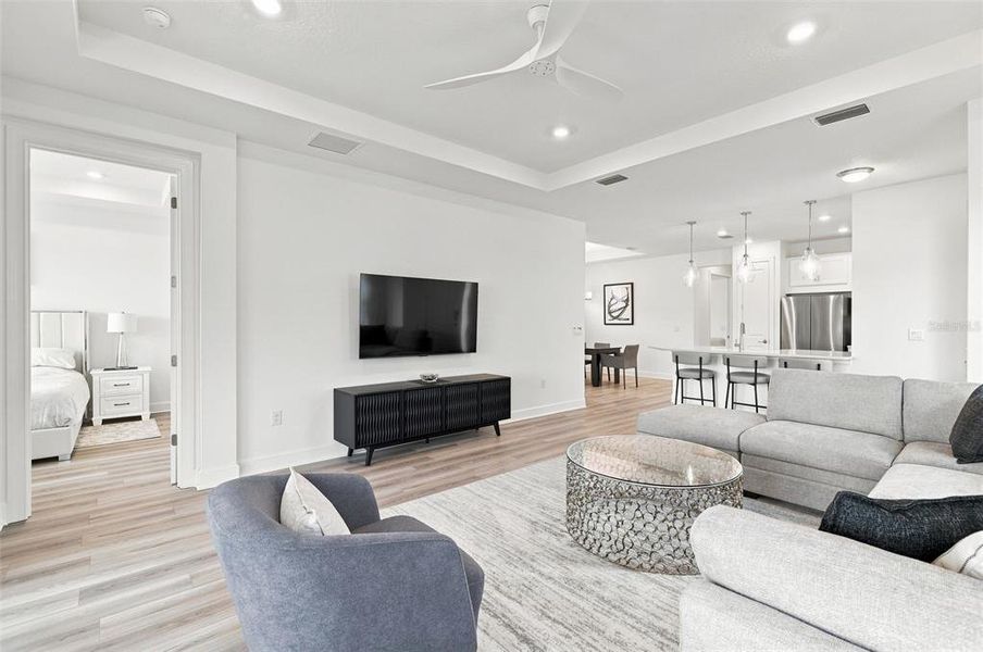 Furnished interior view inside a new home in Esplanade at Azario Lakewood Ranch, Bradenton (Image 10). Furnished interior view inside a new home in Esplanade at Azario Lakewood Ranch, Bradenton (Image 10).