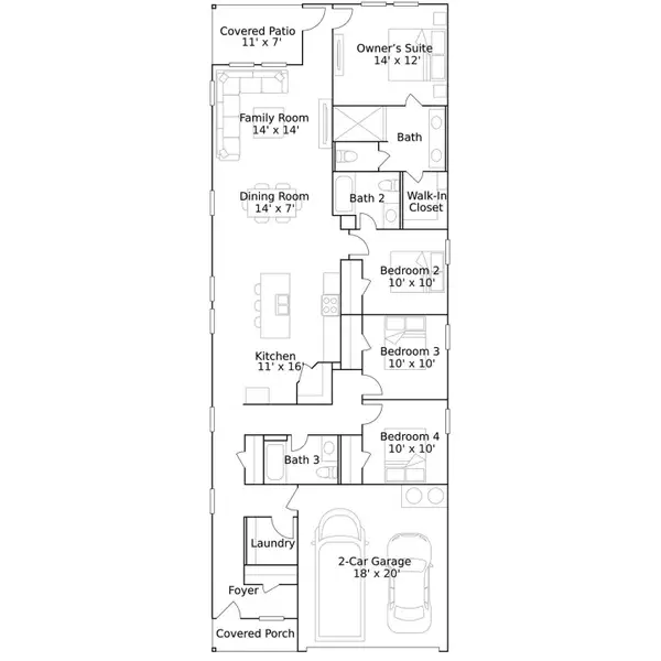 2D floor plan layout of this home in Synova, Crosby, TX (Image 2). 2D floor plan layout of this home in Synova, Crosby, TX (Image 2).