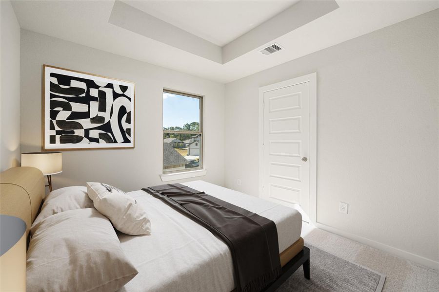 A bright and cozy secondary bedroom featuring soft natural light, neutral tones, and ample wall space, ideal for a guest room or personal retreat. A bright and cozy secondary bedroom featuring soft natural light, neutral tones, and ample wall space, ideal for a guest room or personal retreat.