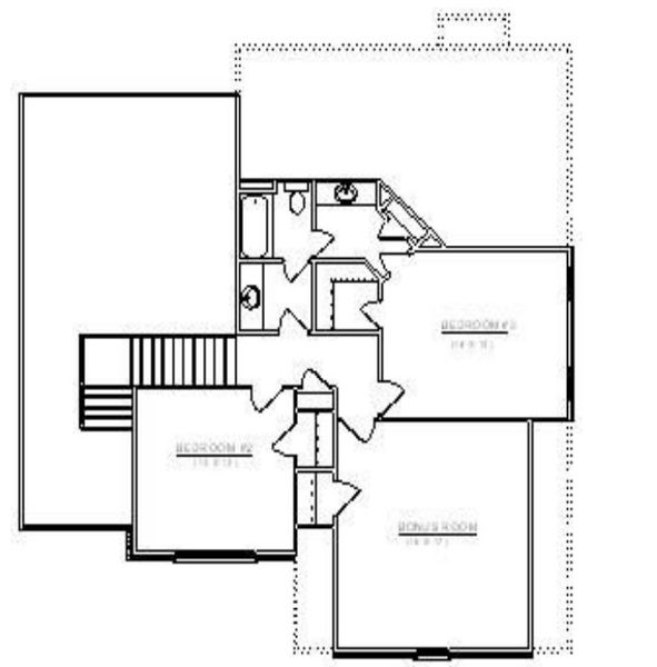 2D floor plan layout for the The Miller by Sentinel Builders, Inc. in Hannah’s Grove, Halls, TN (Image 3).