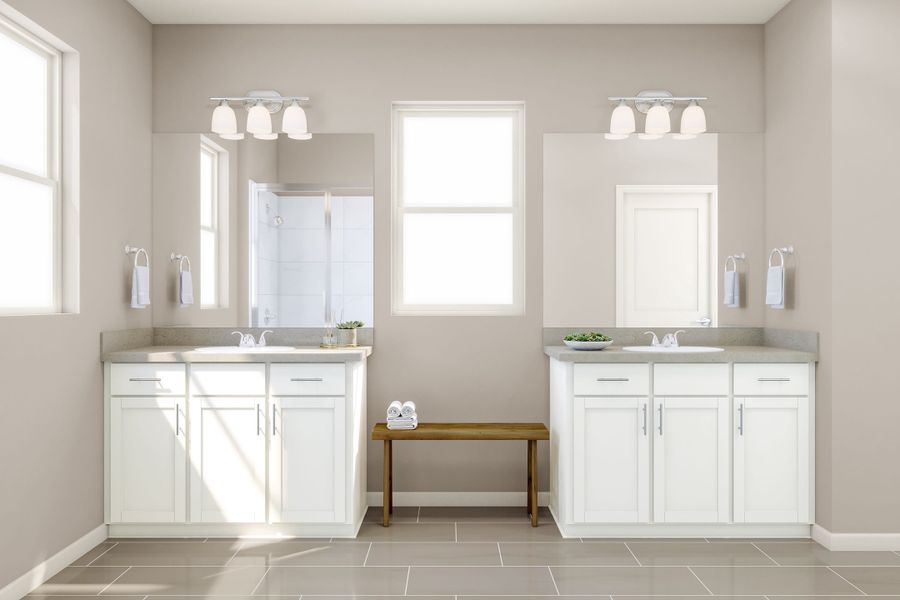 Representative furnished interior of a home built from the 3201 by Tri Pointe Homes in The Aurora Highlands, Aurora (Image 9).