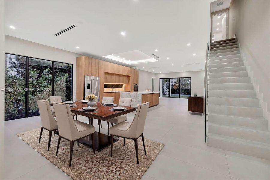 Furnished interior view inside a new home in , Miami (Image 11).