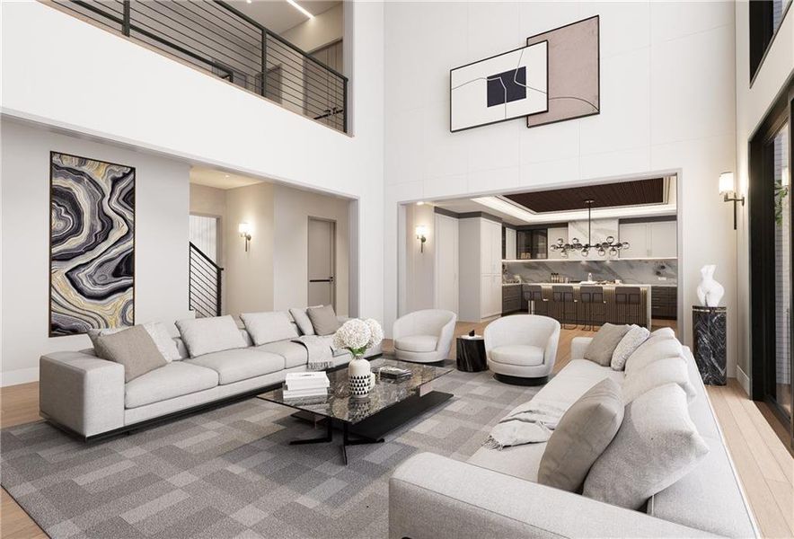 Furnished interior view inside a new home in , Atlanta (Image 12).