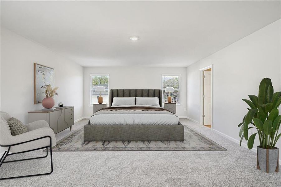 Furnished interior view inside a new home in Parkside at Grayson, Grayson (Image 15).