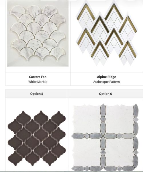 backsplash and wall tile options, more to choose from