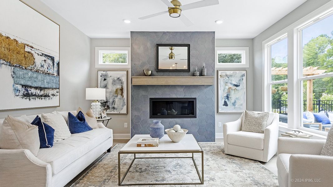 Representative furnished interior of a home built from the Portico by Epcon Communities in The Courtyards at Bailey Farms, Dacula (Image 38).