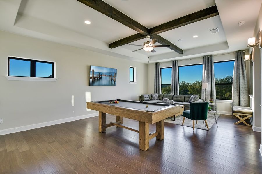 Representative furnished interior of a home built from the Madera II by Giddens Homes in Scofield Farms Estates, Georgetown (Image 131).