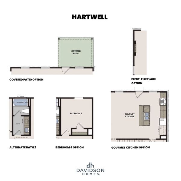 2D floor plan layout for the The Hartwell B by Davidson Homes LLC in Greene Farms, Cartersville, GA (Image 4). 2D floor plan layout for the The Hartwell B by Davidson Homes LLC in Greene Farms, Cartersville, GA (Image 4).