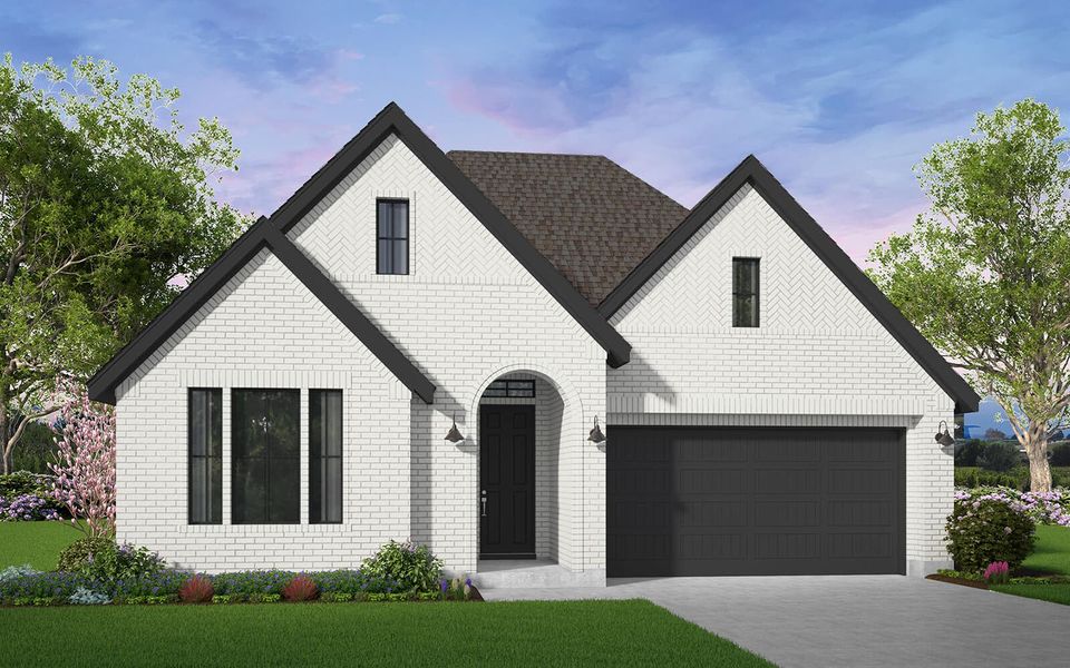 Representative exterior photo of a completed home built from the Suffolk by Brookfield Residential in 50' Traditional Homes at Elyson, Katy, TX (Image 2). Representative exterior photo of a completed home built from the Suffolk by Brookfield Residential in 50' Traditional Homes at Elyson, Katy, TX (Image 2).