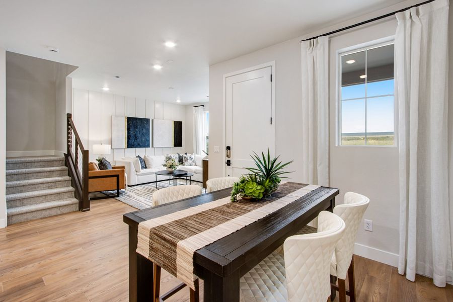 Furnished interior view inside a new home in Candelas Townhomes, Arvada (Image 13).