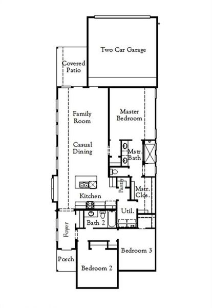 2D floor plan layout of this home in Avondale, Rockwall, TX (Image 2).