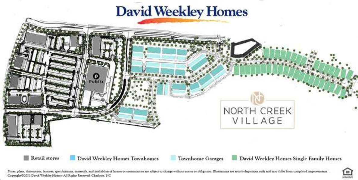 2D floor plan layout of this home in North Creek Village, Huntersville, NC (Image 3).