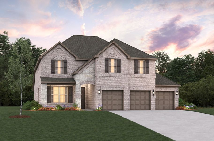 Representative exterior photo of a completed home built from the Blackburn by Beazer Homes in Lovers Landing, Forney, TX (Image 1).