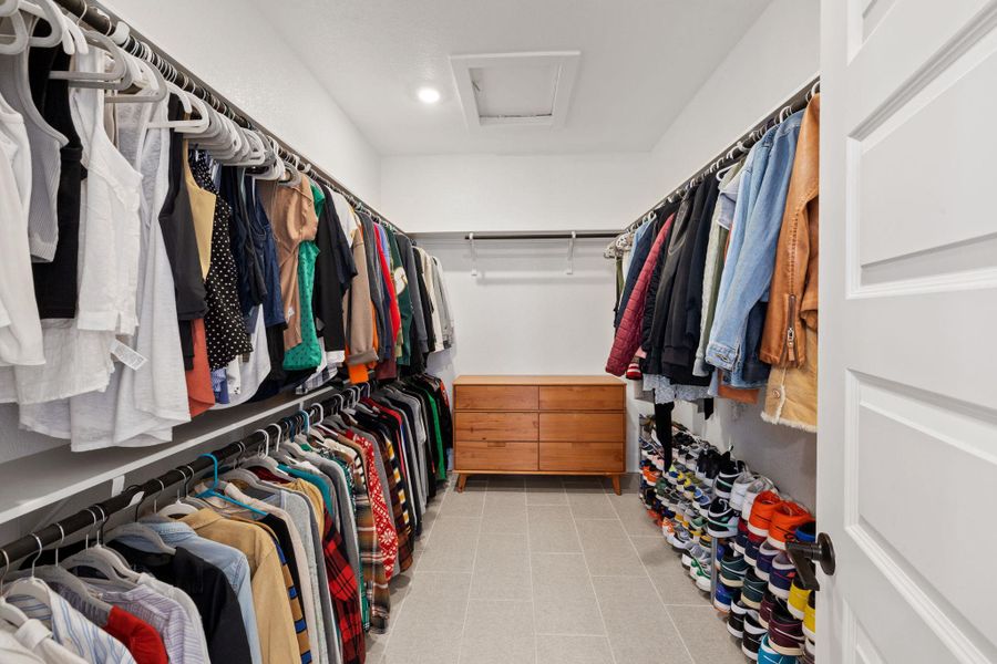 Large walk in master closet