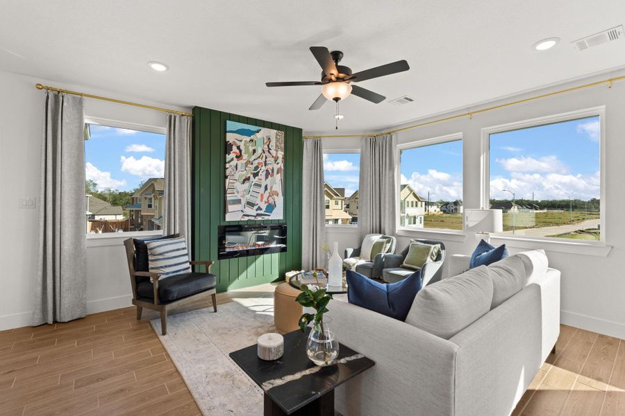 Furnished interior view inside a new home in Meridiana, Manvel (Image 15).