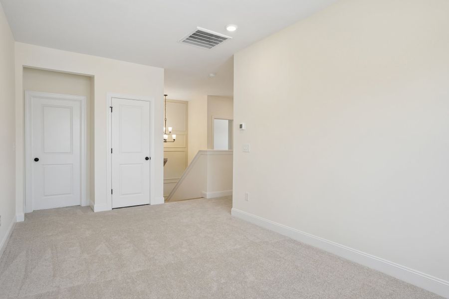 Representative unfurnished interior of a home built from the Jordan by Caruso Homes in Blue Run, Raleigh (Image 39). Representative unfurnished interior of a home built from the Jordan by Caruso Homes in Blue Run, Raleigh (Image 39).