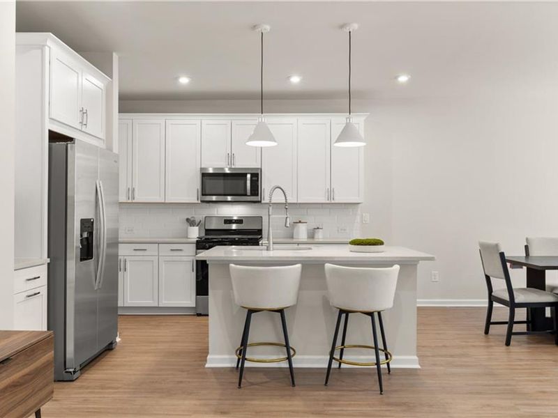 Furnished interior view inside a new home in The Village at Shallowford, Kennesaw (Image 5).