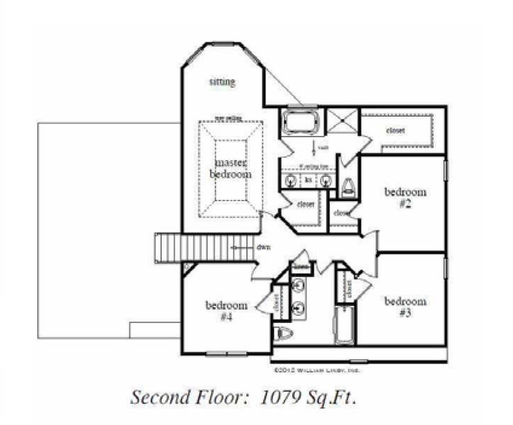 2D floor plan layout for the The Camden by Bamford and Company in Rowland Springs, Cartersville, GA (Image 5).